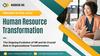 Human Resource Transformation