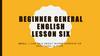 English beginner  (lesson 6)
