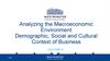 Analyzing the Macroeconomic Environment Demographic, Social and Cultural Context of Business