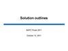 Solution outlines