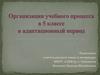 Организация учебного процесса в 5 классе в адаптационный период