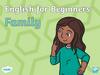 English for beginners. Family