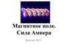 Магнитное поле. Сила Ампера. Занятие №25