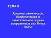 Ядерное, химическое, биологическое и зажигательное оружие вооруженных сил блока НАТО. Тема 8