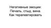 Негативные эмоции. Печаль, стыд, вина. Как терапевтировать