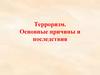 Терроризм. Основные причины и последствия