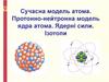 Сучасна модель атома. Протонно - нейтронна модель ядра атома