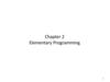 Elementary programming  (chapter 2)