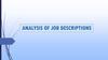 Analysis of job descriptions
