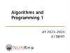 Algorithms and Programming