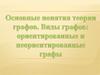 Основные понятия теории графов. Виды графов