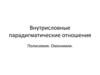Внутрисловные парадигматические отношения. Полисемия. Омонимия