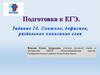 Подготовка к ЕГЭ. Задание 14. Слитное, дефиское, раздельное написание слов