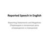 Reported speech in English
