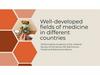 Well-developed fields of medicine in different countries