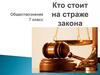 Кто стоит на страже закона. Обществознание. 7 класс