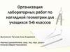 Организация лабораторных работ по наглядной геометрии для учащихся 5-6 классов