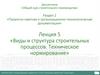 Виды и структура строительных процессов. Техническое нормирование