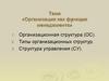 Организация как функция менеджмента