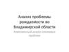 Анализ проблемы рождаемости во Владимирской области. Комплексный анализ ключевых проблем. Экономическая нестабильность