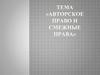 Авторское право и смежные права