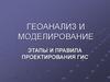 Геоанализ и моделирование. Этапы и правила проектирования  ГИС