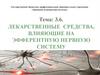 Лекарственные средства, влияющие на эфферентную нервную систему