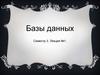 Базы данных  (лекция № 1)