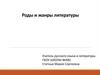 Роды и жанры литературы