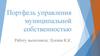 Портфель управления муниципальной собственностью