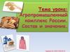 Агропромышленный комплекс России. Состав и значение