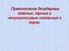 Правописание безударных гласных, парных и непроизносимых согласных в корне