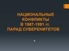 Национальные конфликты в 1987-1991 гг. Парад суверенитетов