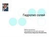 Гидролиз солей. Что такое гидролиз?