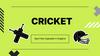 Cricket. Sport that originated in England