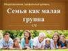 Семья как малая группа