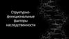 Структурно-функциональные факторы наследственности. Ген