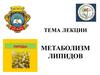 Метаболизм липидов