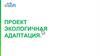 Экологичная адаптация. Проект