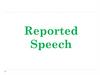 Reported Speech