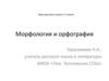 Морфология и орфография  (7 класс)