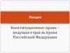 Конституционное право - ведущая отрасль права Российской Федерации