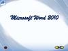 Microsoft Word 2010