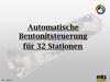 Automatische Bentonitsteuerung für 32 Stationen NSI