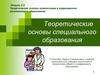 Теоретические основы компенсации и коррекционно-развивающего образования