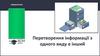 Перетворення інформації з одного виду в інший