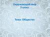 Окружающий мир. Общество  (3 класс)