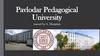 Pavlodar pedagogical university