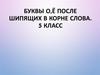 Буквы о, ё после шипящих в корне слова