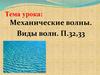 Механические волны. Виды волн. Что называется механическими колебаниями?